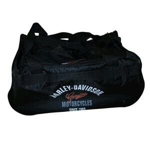 Harley-Davidson Bar & Shield Black Orange Duffel Sports Gym Bag Travel Bag